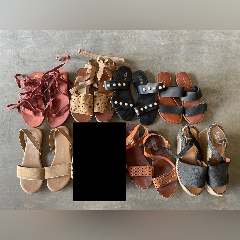 Size 6-7 sandals. Worn once or never worn